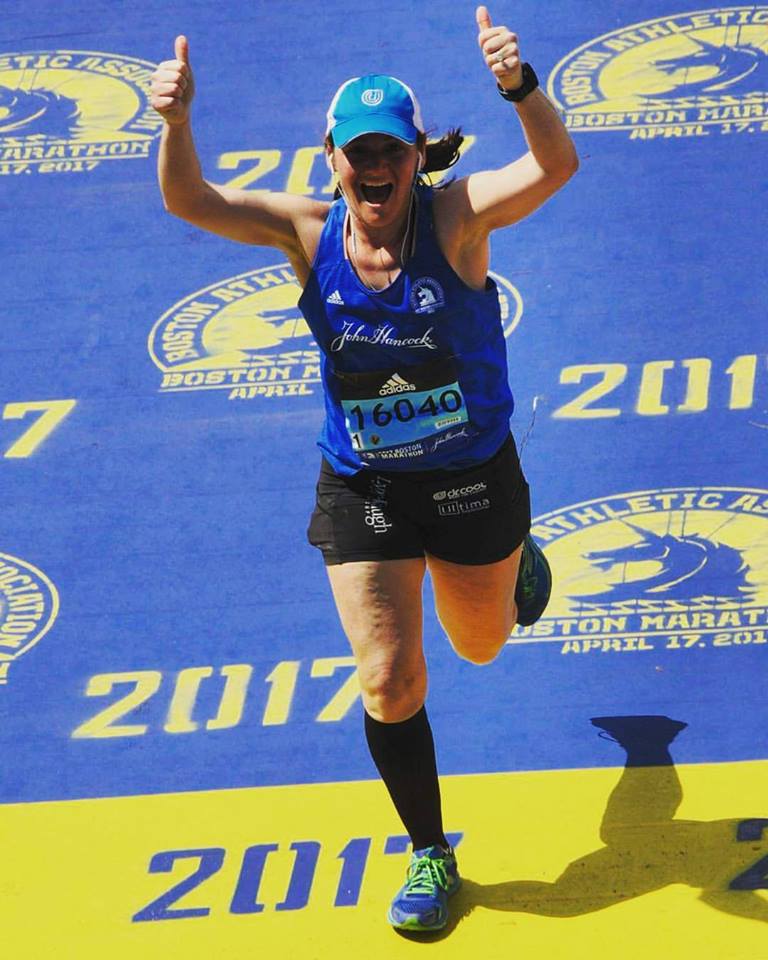 Becca Pizzi Running the Boston Marathon